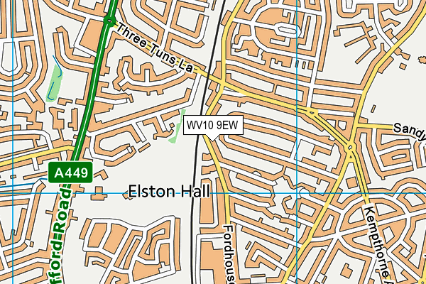 WV10 9EW map - OS VectorMap District (Ordnance Survey)