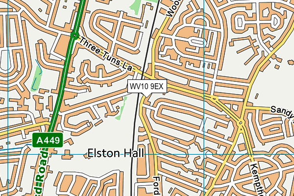 WV10 9EX map - OS VectorMap District (Ordnance Survey)