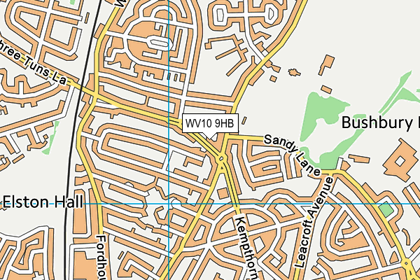 WV10 9HB map - OS VectorMap District (Ordnance Survey)