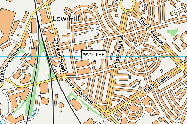 WV10 9HF map - OS VectorMap District (Ordnance Survey)