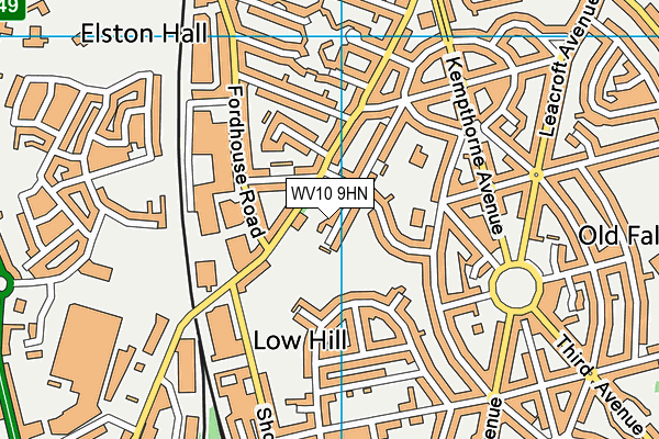 WV10 9HN map - OS VectorMap District (Ordnance Survey)