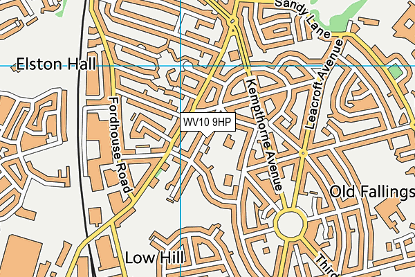 WV10 9HP map - OS VectorMap District (Ordnance Survey)
