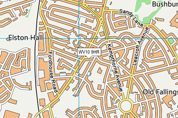 WV10 9HR map - OS VectorMap District (Ordnance Survey)