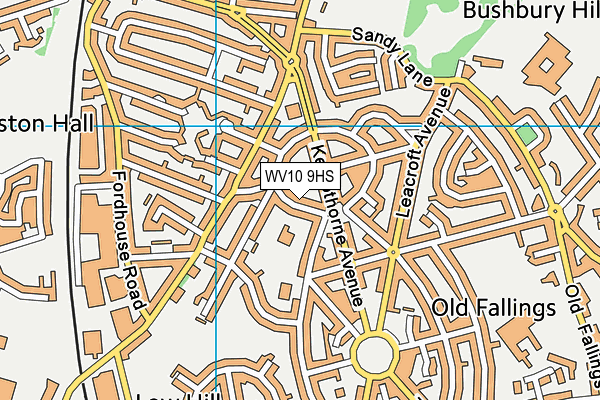 WV10 9HS map - OS VectorMap District (Ordnance Survey)