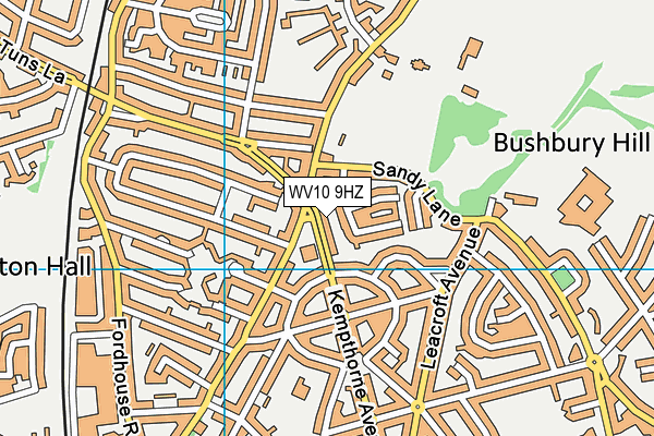 WV10 9HZ map - OS VectorMap District (Ordnance Survey)