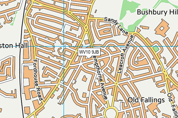 WV10 9JB map - OS VectorMap District (Ordnance Survey)