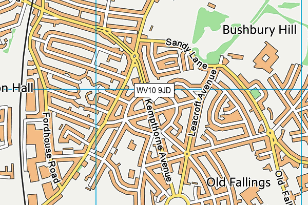 WV10 9JD map - OS VectorMap District (Ordnance Survey)