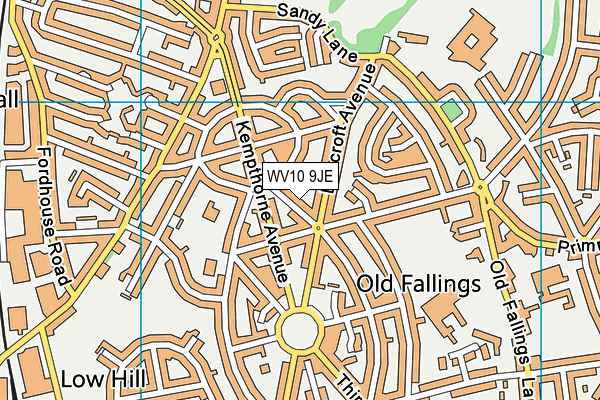 WV10 9JE map - OS VectorMap District (Ordnance Survey)