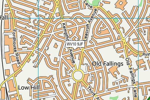 WV10 9JF map - OS VectorMap District (Ordnance Survey)
