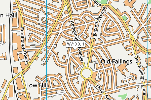 WV10 9JH map - OS VectorMap District (Ordnance Survey)