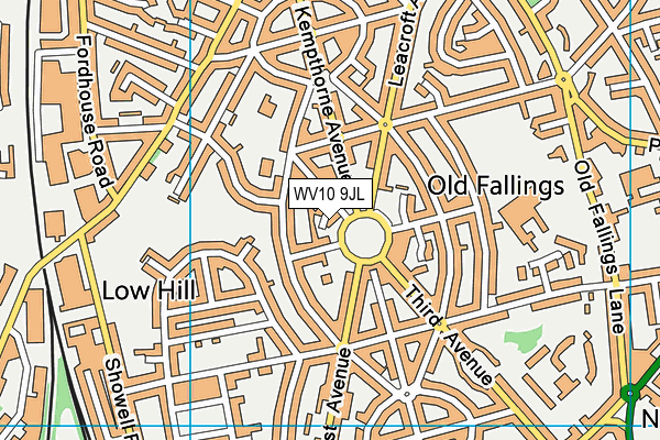 WV10 9JL map - OS VectorMap District (Ordnance Survey)