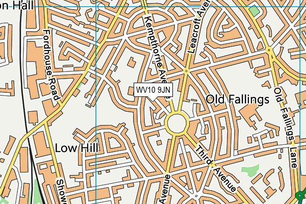 Low Hill Nursery School map (WV10 9JN) - OS VectorMap District (Ordnance Survey)