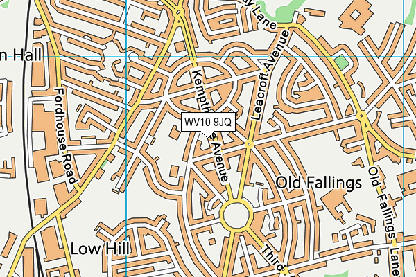 WV10 9JQ map - OS VectorMap District (Ordnance Survey)