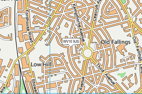 WV10 9JS map - OS VectorMap District (Ordnance Survey)