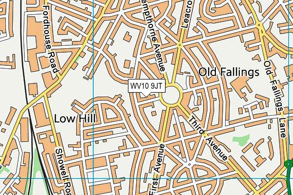 WV10 9JT map - OS VectorMap District (Ordnance Survey)