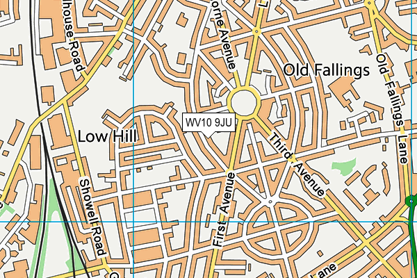 WV10 9JU map - OS VectorMap District (Ordnance Survey)