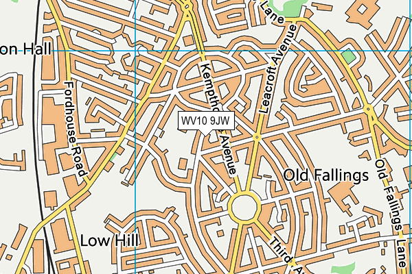 WV10 9JW map - OS VectorMap District (Ordnance Survey)