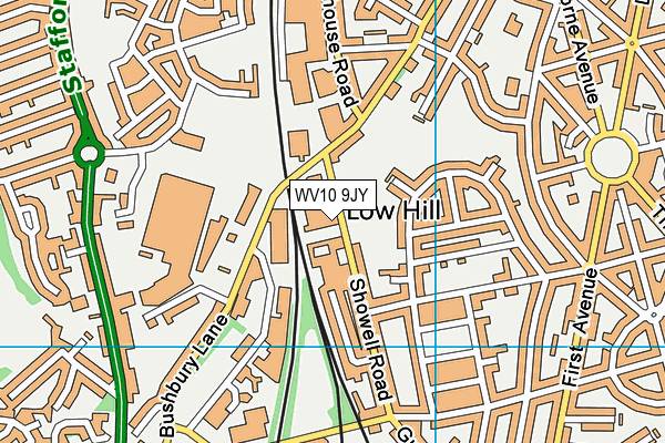 WV10 9JY map - OS VectorMap District (Ordnance Survey)