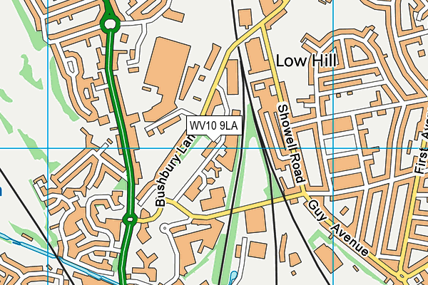 WV10 9LA map - OS VectorMap District (Ordnance Survey)