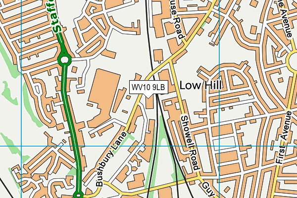 WV10 9LB map - OS VectorMap District (Ordnance Survey)