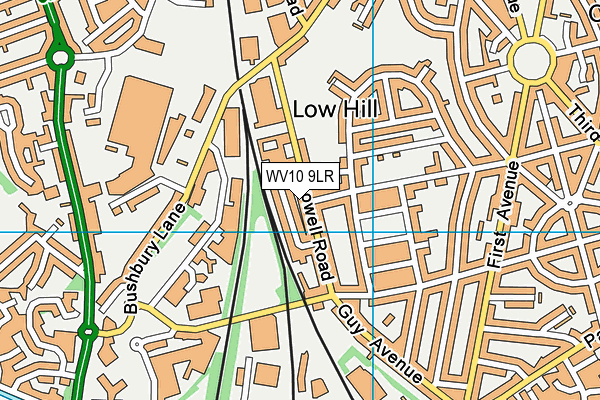 WV10 9LR map - OS VectorMap District (Ordnance Survey)