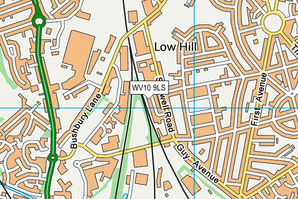 WV10 9LS map - OS VectorMap District (Ordnance Survey)