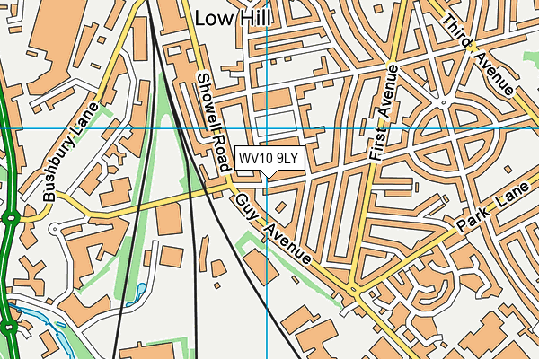 WV10 9LY map - OS VectorMap District (Ordnance Survey)