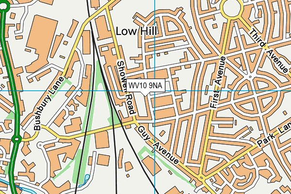 WV10 9NA map - OS VectorMap District (Ordnance Survey)