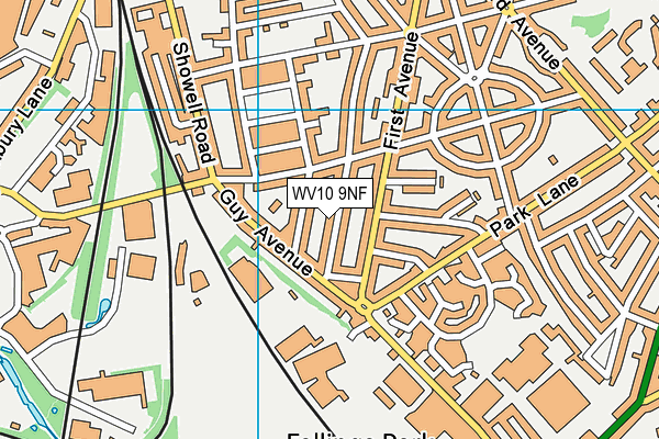 WV10 9NF map - OS VectorMap District (Ordnance Survey)