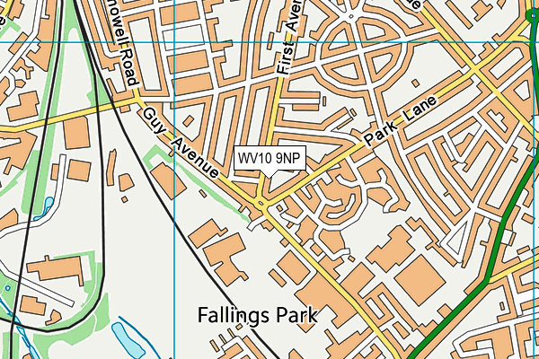 WV10 9NP map - OS VectorMap District (Ordnance Survey)