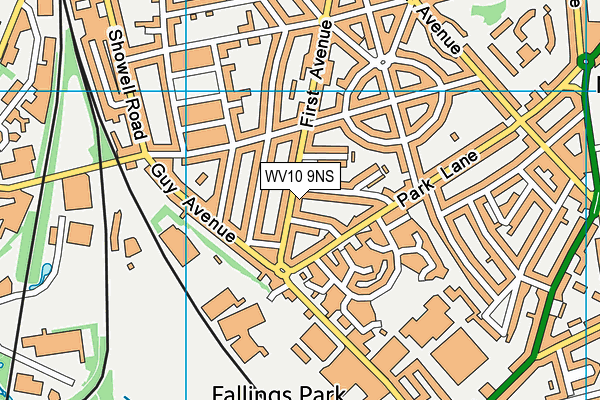 WV10 9NS map - OS VectorMap District (Ordnance Survey)