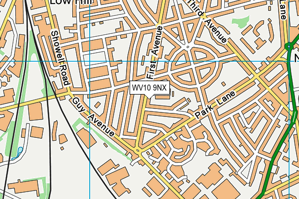 WV10 9NX map - OS VectorMap District (Ordnance Survey)