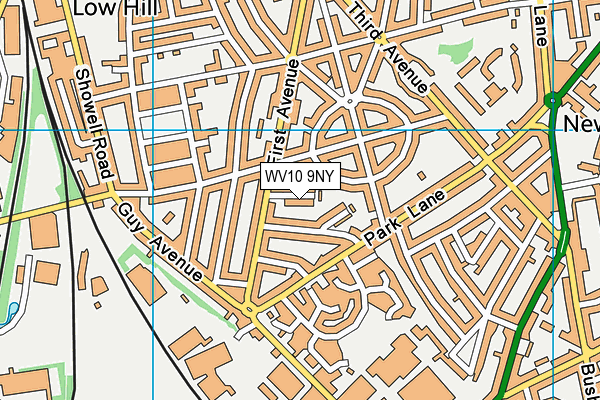 WV10 9NY map - OS VectorMap District (Ordnance Survey)