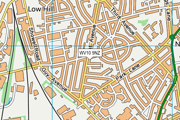 WV10 9NZ map - OS VectorMap District (Ordnance Survey)