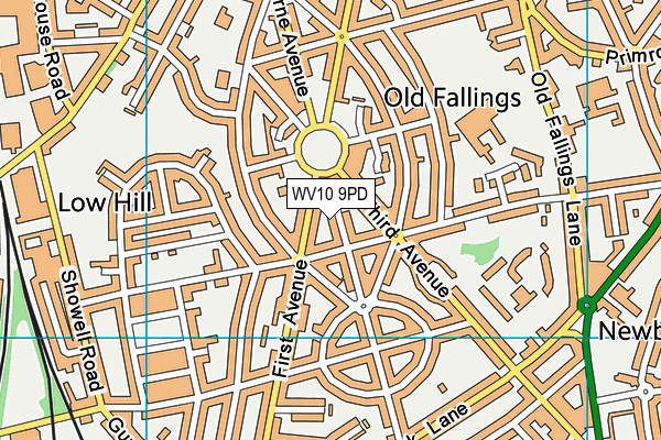 WV10 9PD map - OS VectorMap District (Ordnance Survey)