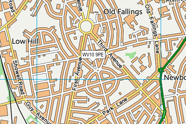 WV10 9PE map - OS VectorMap District (Ordnance Survey)