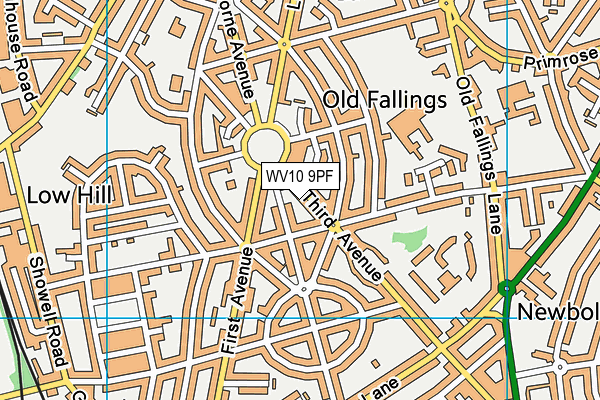 WV10 9PF map - OS VectorMap District (Ordnance Survey)