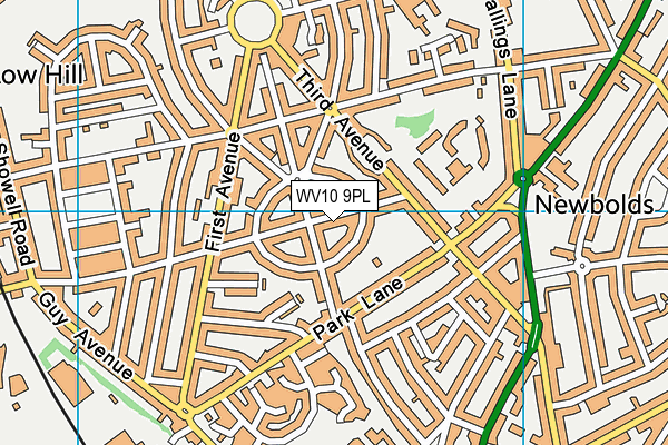 WV10 9PL map - OS VectorMap District (Ordnance Survey)