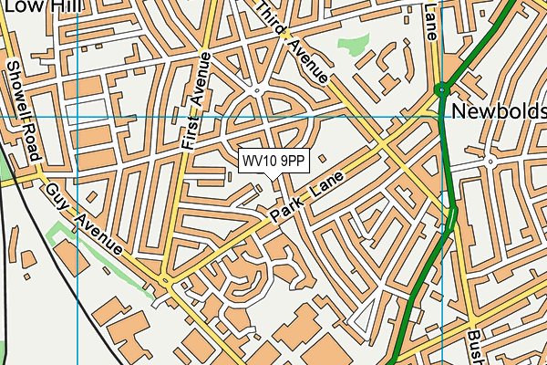 WV10 9PP map - OS VectorMap District (Ordnance Survey)
