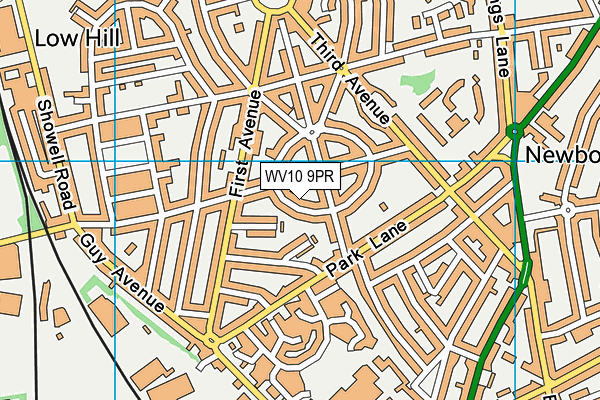 WV10 9PR map - OS VectorMap District (Ordnance Survey)