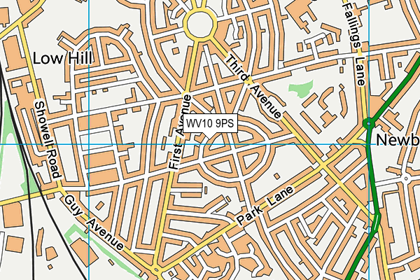 WV10 9PS map - OS VectorMap District (Ordnance Survey)