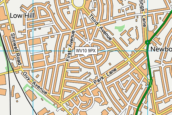 WV10 9PX map - OS VectorMap District (Ordnance Survey)