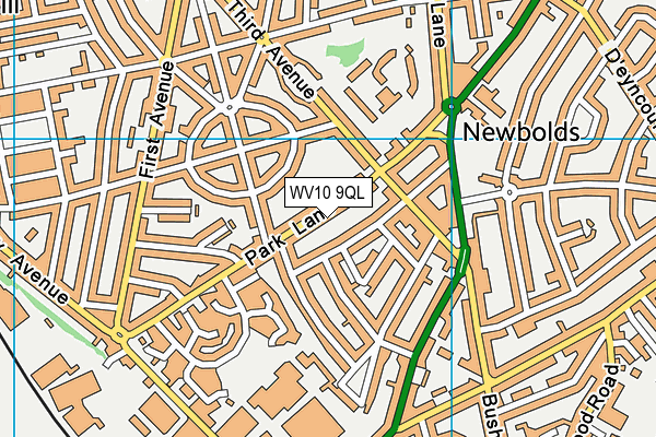 WV10 9QL map - OS VectorMap District (Ordnance Survey)