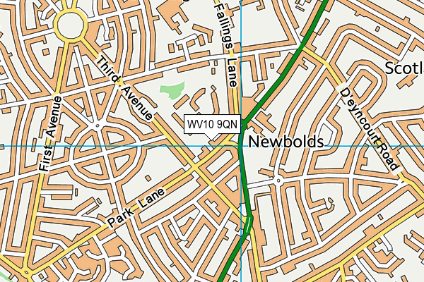 WV10 9QN map - OS VectorMap District (Ordnance Survey)