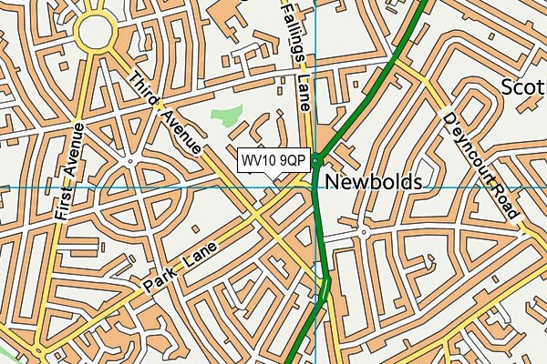 WV10 9QP map - OS VectorMap District (Ordnance Survey)