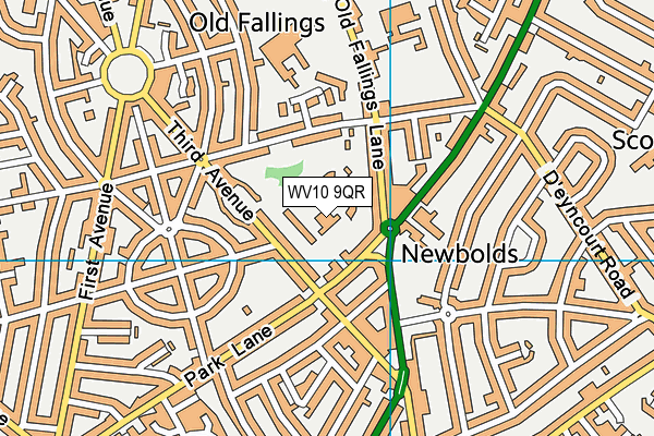 WV10 9QR map - OS VectorMap District (Ordnance Survey)