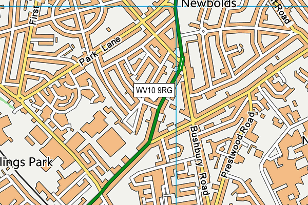 WV10 9RG map - OS VectorMap District (Ordnance Survey)