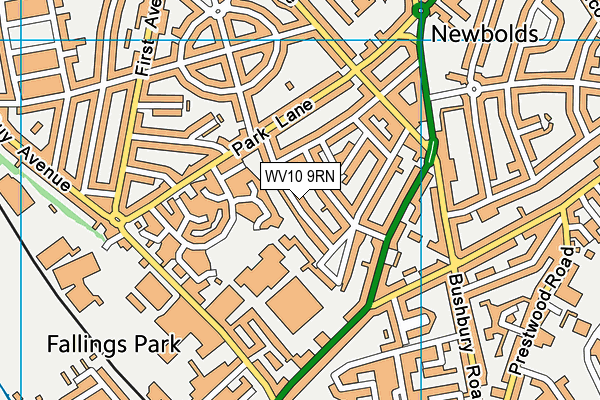 WV10 9RN map - OS VectorMap District (Ordnance Survey)