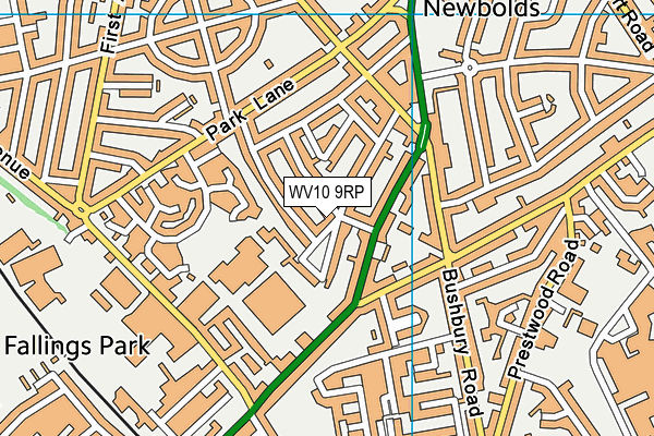 WV10 9RP map - OS VectorMap District (Ordnance Survey)