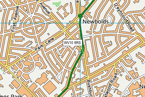 WV10 9RS map - OS VectorMap District (Ordnance Survey)